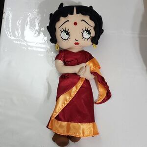 Betty Boop Indian Middle Eastern Red Dress Stuffed Animal Plush Toy Decor